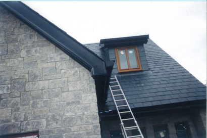 guttering installation end view